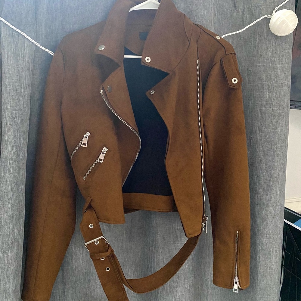 Forever 21 brown faux suede jacket